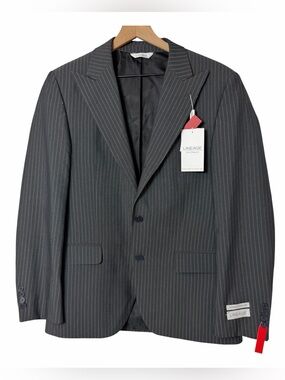 Lineage Gray Striped Blazer 40R Men's Sport Coat NWT
